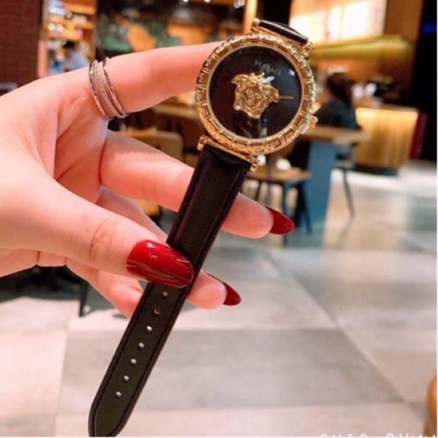 (Versace) Đồng hồ VERSACE nữ dây da mặt nổi quý phái - Đồng hồ nữ MTP Store