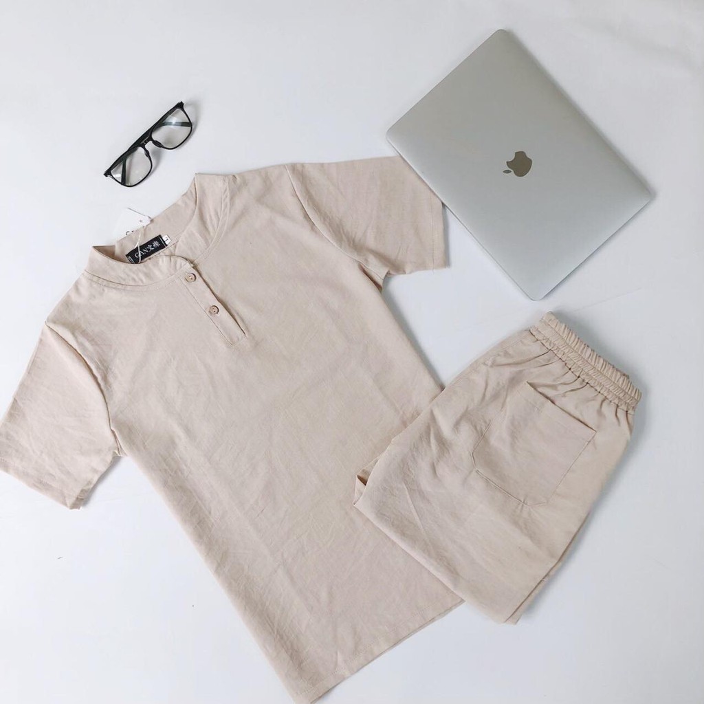 Bộ Đũi Nam Chất Đũi Siêu Mát,Áo Đũi Nam Cổ Tàu Cộc Tay Phong Cách | BigBuy360 - bigbuy360.vn