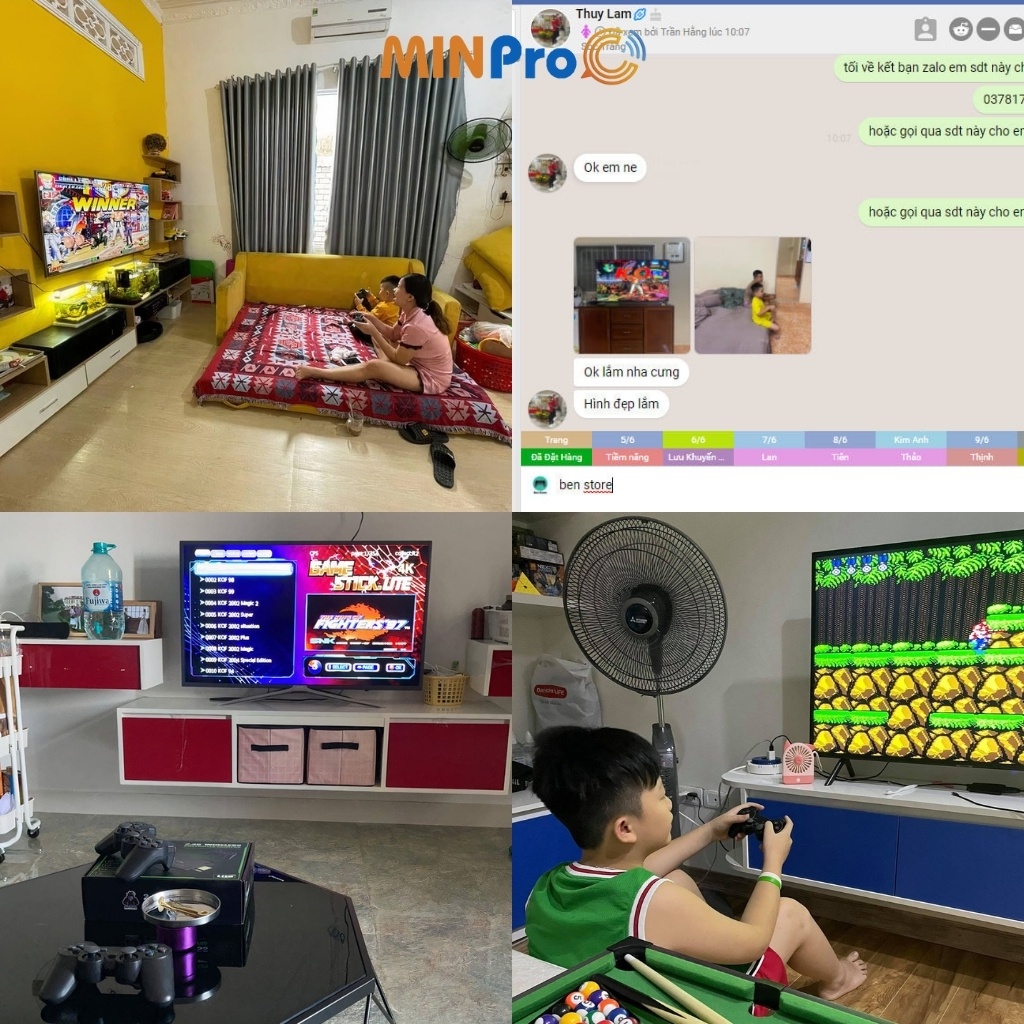 Máy chơi game cầm tay mini MINPRO 4 nút 3500 game huyền thoại chất lượng 4K , kết nối HDMI - Bảo Hành 12 Tháng