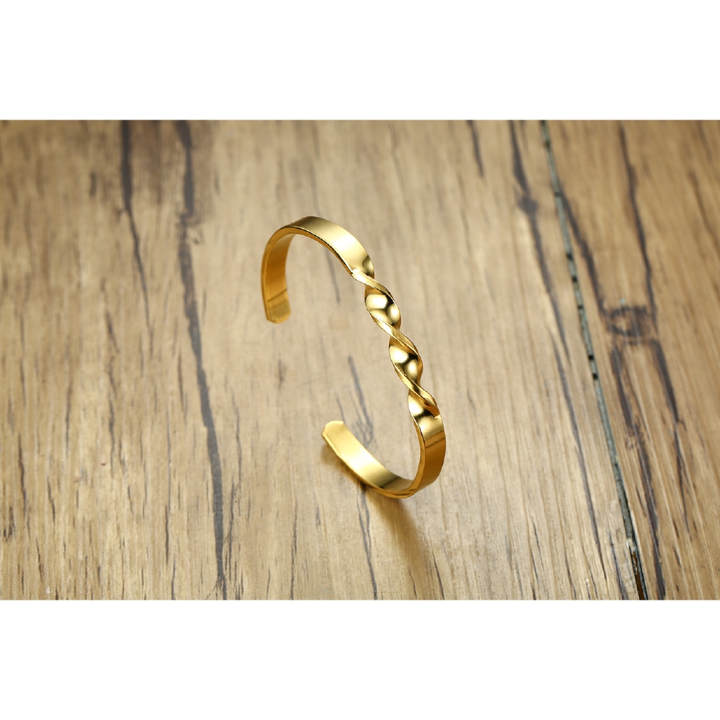 Vòng Tay Kim Loại Màu Vàng / Bạc Cho Nam