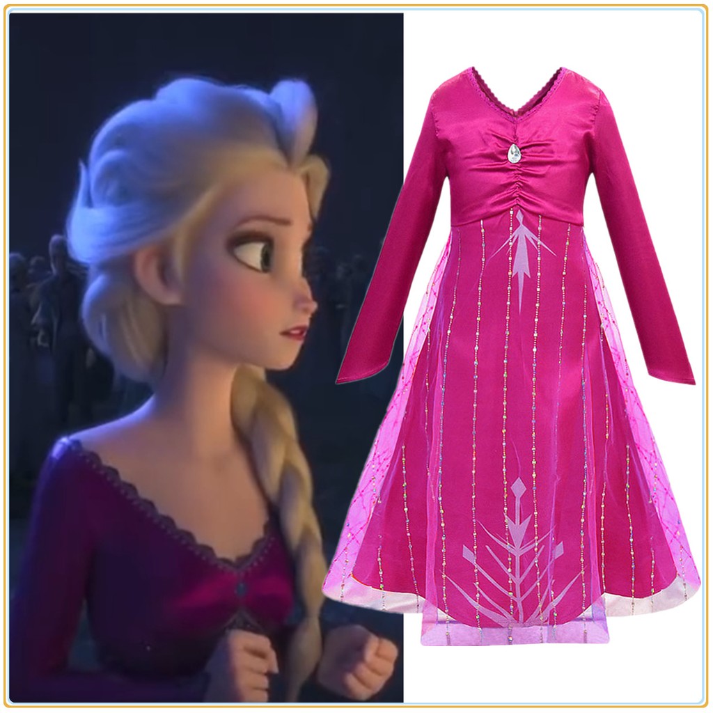 Đầm Hóa Trang Nữ Hoàng Băng Giá Elsa 2 Mảnh