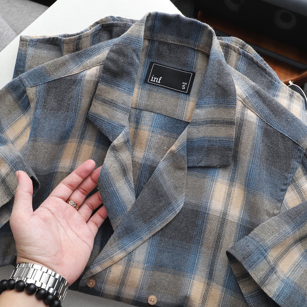 Áo Sơ Mi Nam INF Omber Checkered BY , Chất vải Flannel Cao Cấp Form Regular SM005618, SOMEHOW | BigBuy360 - bigbuy360.vn