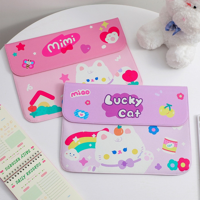 Túi Đựng Máy Tính Bảng Đa Năng Họa Tiết Thỏ Bunny Hoạt Hình Dễ Thương Kích Thước 12.9 13 13.3inch