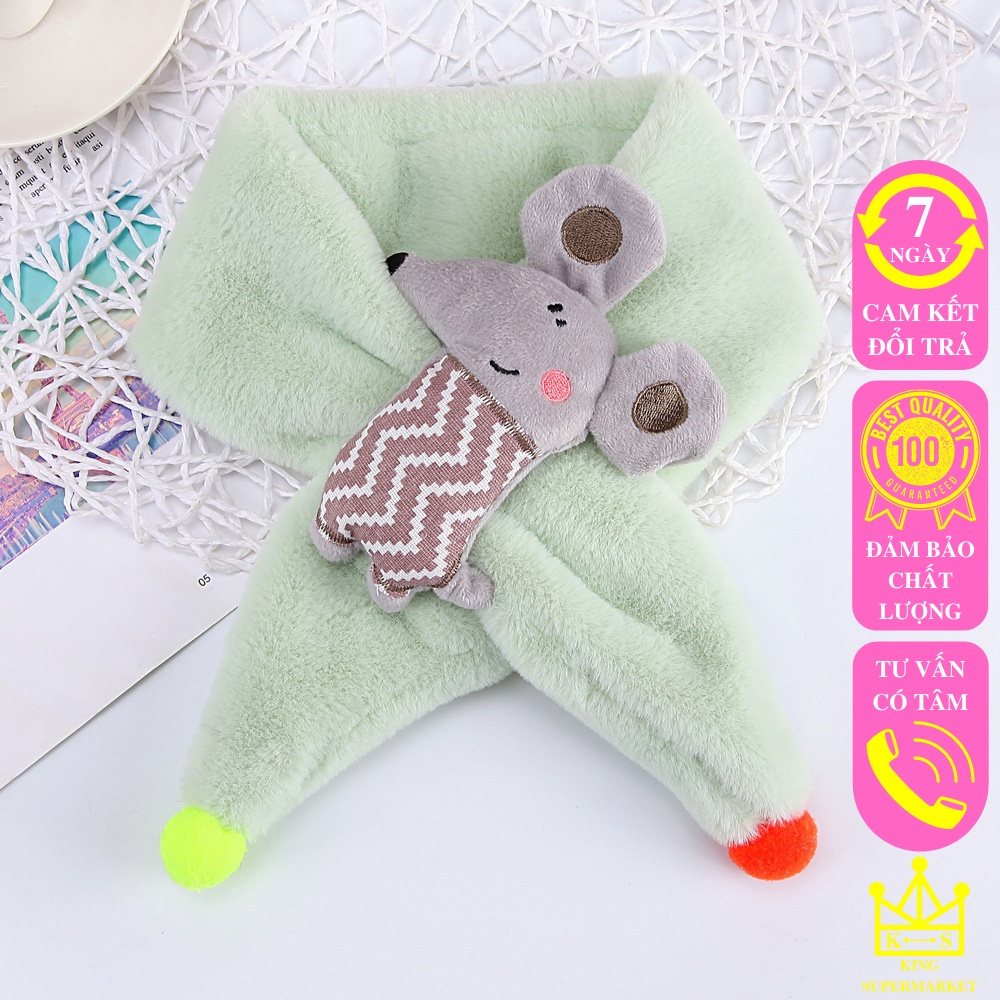 Khăn lông quàng cổ cho bé trai và gái Hình Chuột Ngộ Nghĩnh