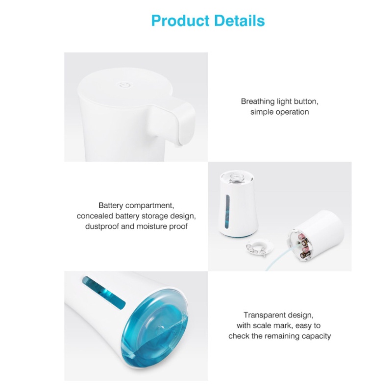 Bình Đựng Xà Phòng Rửa Tay Tạo Bọt Tự Động Thể Tích 450ML