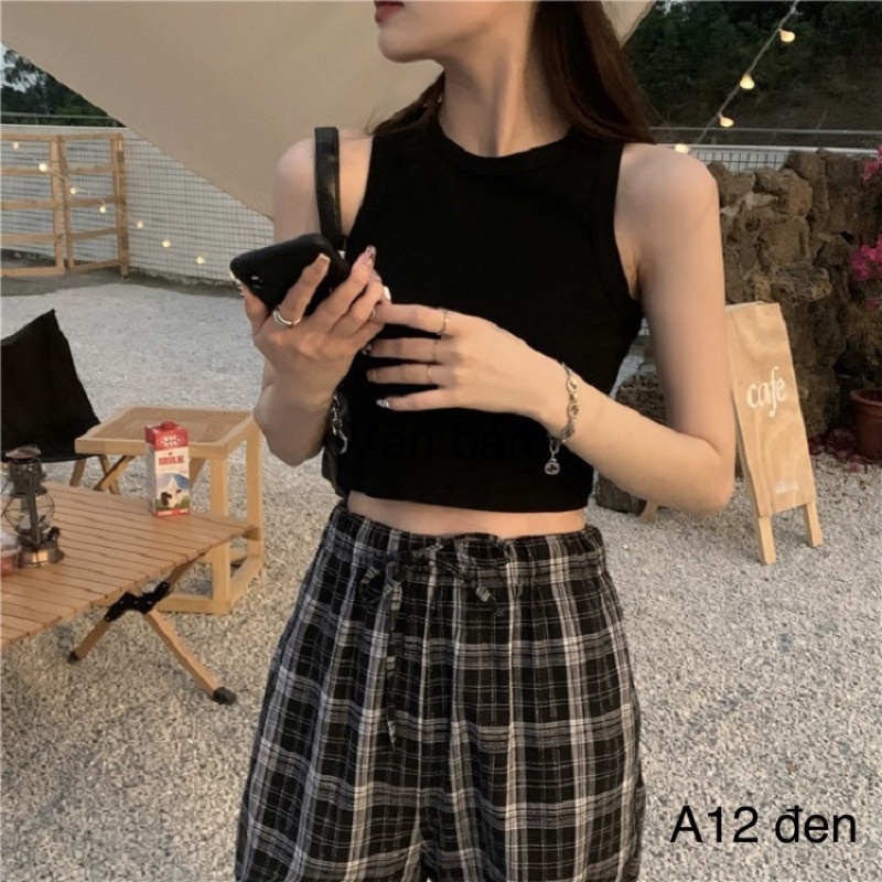 Áo croptop thun gân - A12