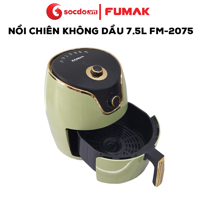 Nồi chiên không dầu Fumak FM-2075 công nghệ Nhật Bản, Dung Tích 7.5L - Nút Điều Khiển Cơ Dễ Sử Dàng Sử Dụng