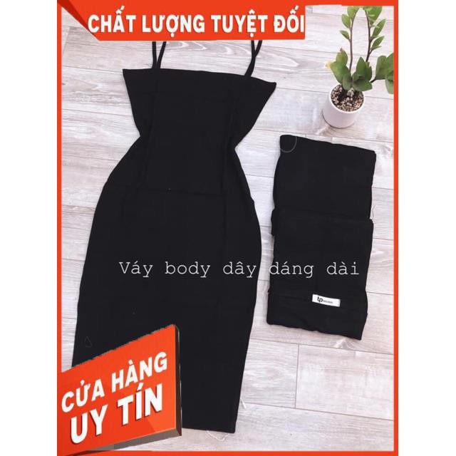 VÁY BODY 2 dây TRƠN VẢI ĐẸP XỊN- hình thật cotton zip dày mịn | BigBuy360 - bigbuy360.vn