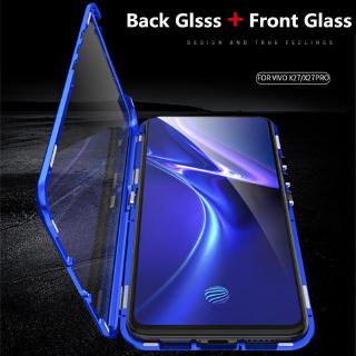 Ốp điện thoại 2 mặt kính hút từ tính 360 độ sang trọng cho VIVO V15 Pro V11i V9 X27 X27 Pro X21 UD X23 Y85