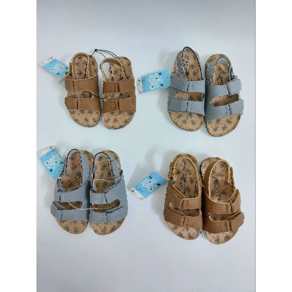 Dép sandals bé trai quai da chính hãng Matalan UK săn sale sz 22-28