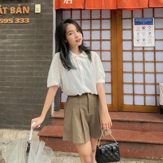 Quần short xếp ly