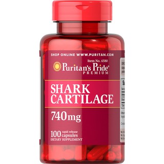 Viên uống sụn vi cá mập giảm đau khớp, bổ sung Chondroitin tăng cường dịch khớp Puritans Shark Cartilage 740mg 100 viên