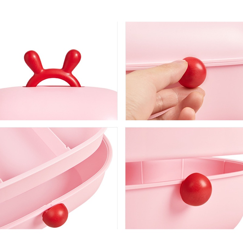 Hộp Đựng Dây Buộc Tóc Nhiều Tầng Bằng Cao Su Sắp Xếp Gọn Gàng Cho Bé Gái