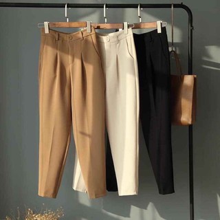 quần baggy công sở 2 khuy chất tuyết mưa