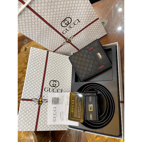 Set 2 dây lưng+ ví G c fullbox bill túi giấyFreeship