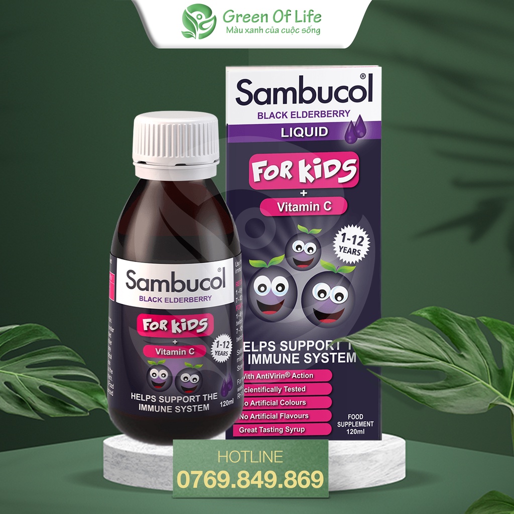 Siro tăng đề kháng Sambucol 120ml Anh