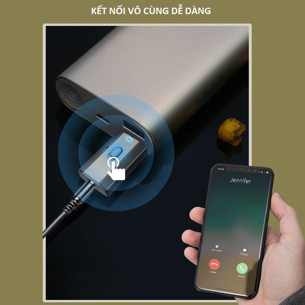 Thiết bị thu phát âm thanh Usb bluetooth 5.0 âm thanh đa chức năng jack 3.5mm cho loa, ô tô ,tai nghe bluetooth -dc4488
