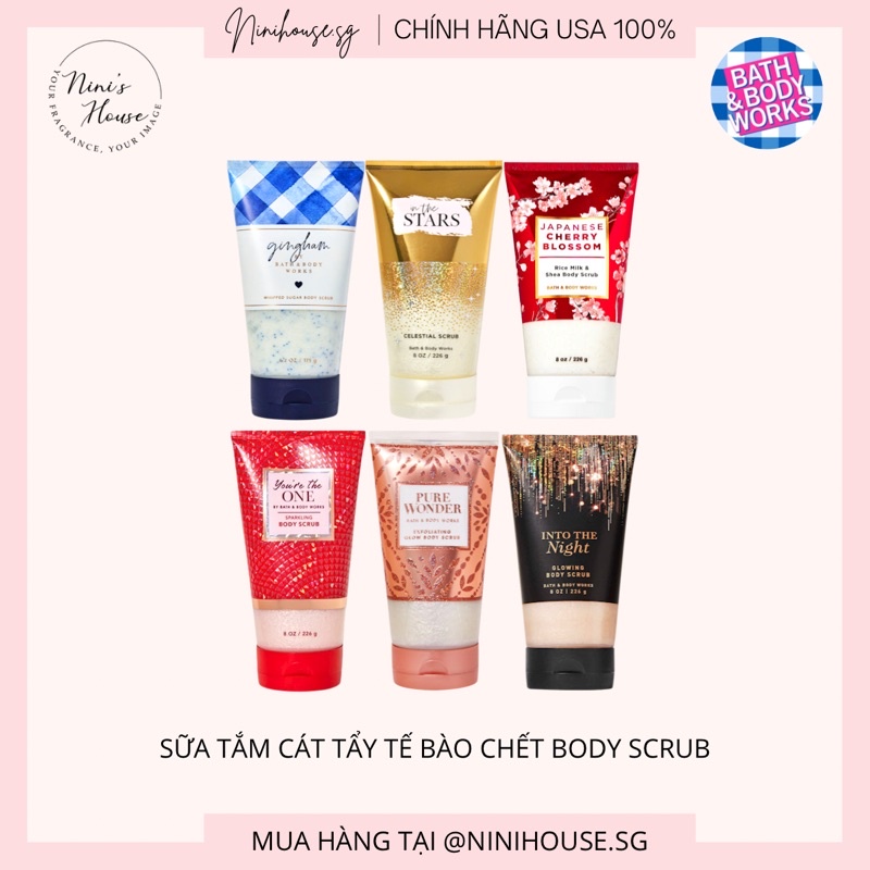 Scrub tắm tẩy da chết dạng tuýp Bath &amp; Body Works