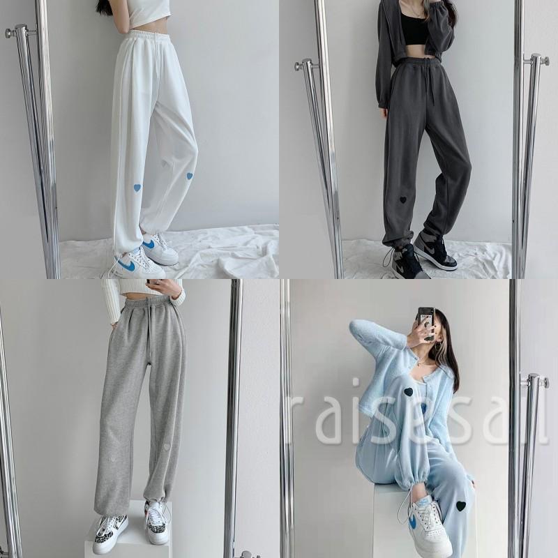 RS Quần Dài Lưng Cao In Họa Tiết Trái Tim Thời Trang Cho Nữ | BigBuy360 - bigbuy360.vn