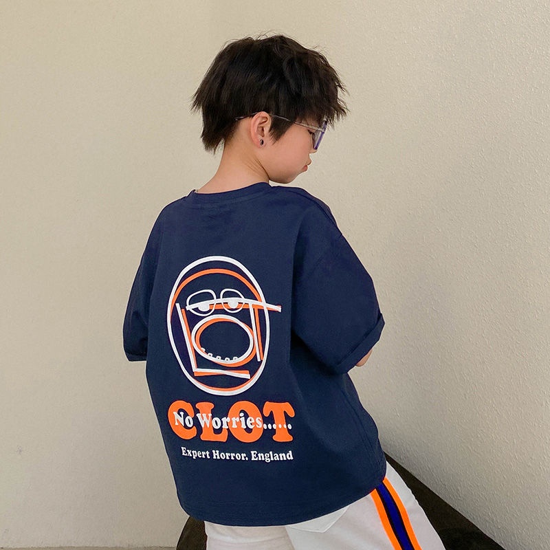 Áo Thun 100% Cotton Tay Ngắn Thời Trang Mùa Hè Dành Cho Bé Trai