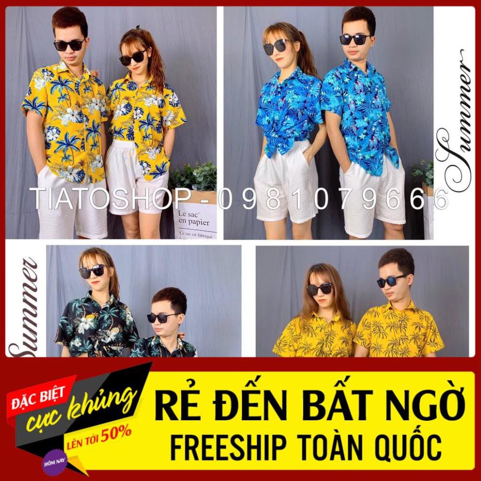 ÁO SƠ MI HAWAII đi biển mùa hè, hoạ tiết hoa lá trái cây cho nhóm, gia đình, team, công ty ྇