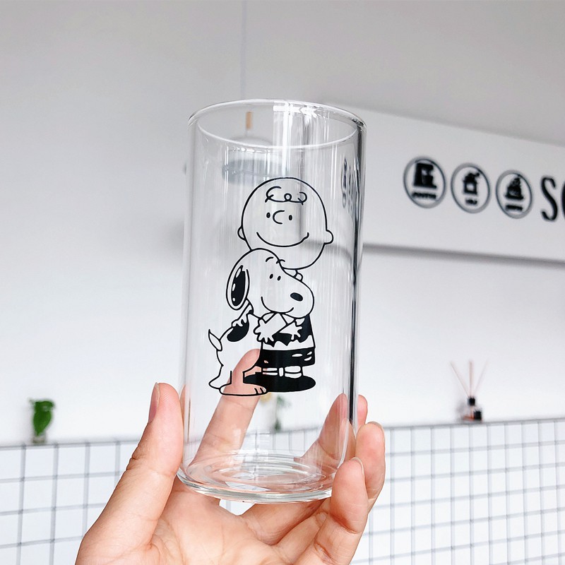 Ly Thủy Tinh Uống Nước Kèm Ống Hút Họa Tiết Hoạt Hình Dễ Thương | BigBuy360 - bigbuy360.vn