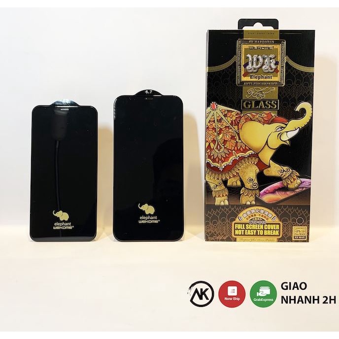 Kính Cường Lực Iphone bóng WK 6D chống vỡ cạnh iphone 7 8 Plus X Xsmax 11 Promax 12 Promax [no BOX 6D] Galioshop