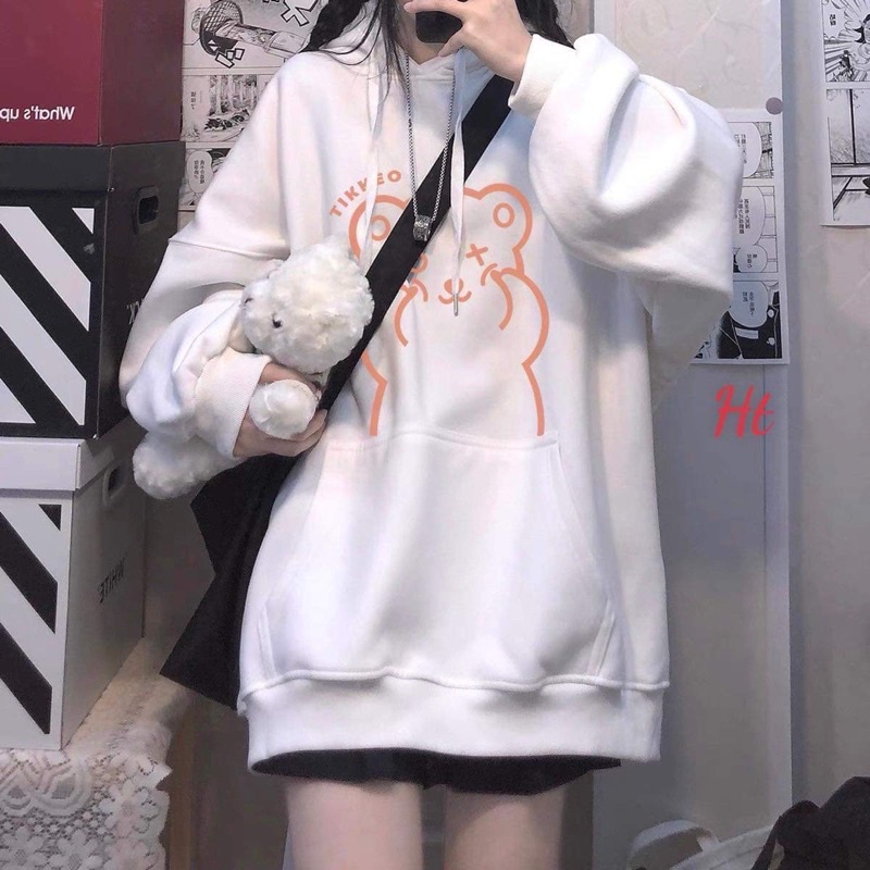 Áo hoodie gấu ngồi tikkeo H2A