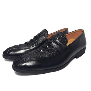 Giày tây nam da bò thật Happyshoes HS46 kiểu giày công sở chuẩn giay da Việt xuất xịn có 2 màu đen và nâu