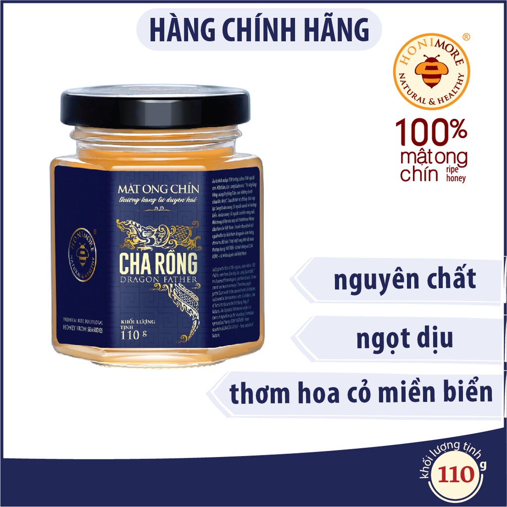 Mật ong rừng nguyên chất Honimore Cha Rồng 110g - Mật ong cao cấp