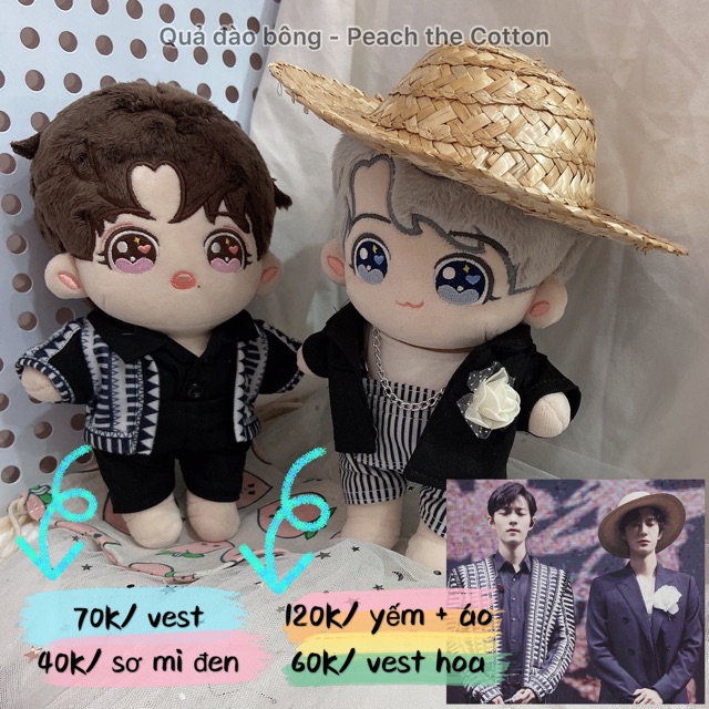 | OUTFIT DOLL | Set yếm + vest giống Nhất Bác