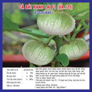 Hạt giống Cà Bát Xanh F1 (VA.121)