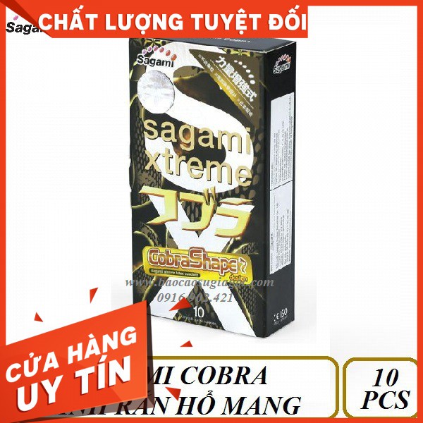 Bao cao su Sagami xtreme Cobra hình rắn hổ mang 10pcs