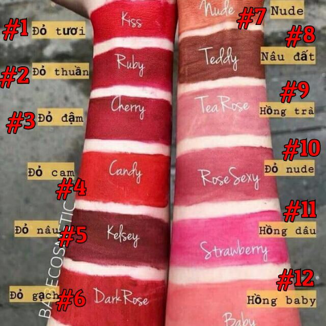 Sỉ son handmade b.b.s.x full phụ kiện | Thế Giới Skin Care