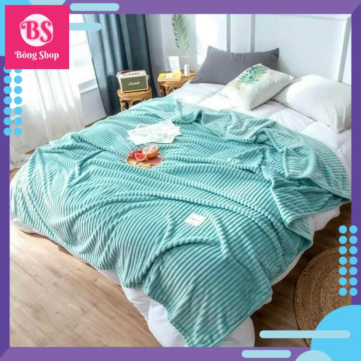 CHĂN NHUNG TUYẾT TĂM, CHĂN LÔNG TUYẾT KẺ XUẤT NHẬT [HÀNG ĐẸP]