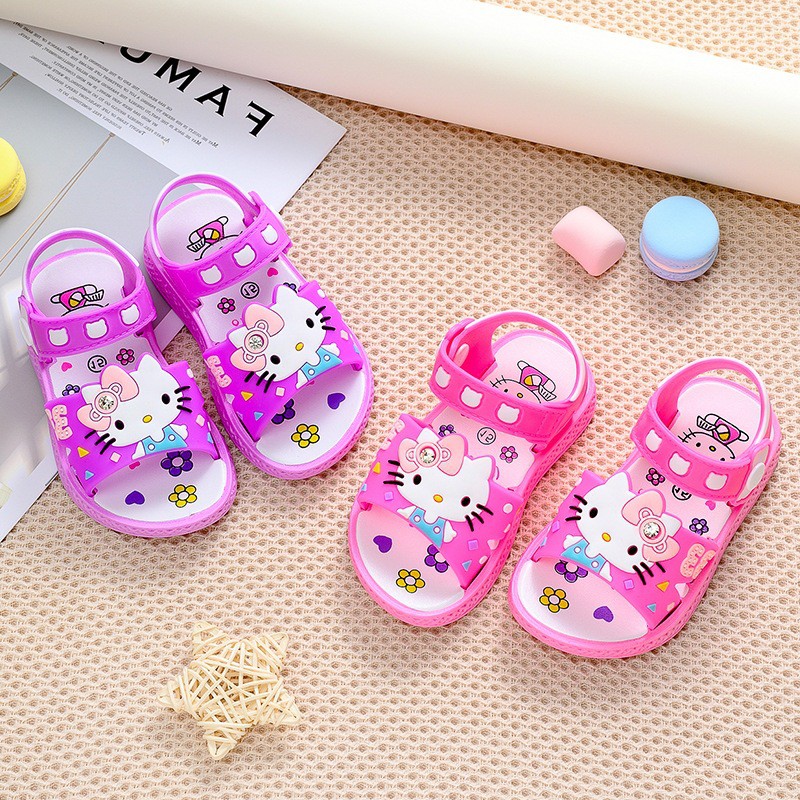 Giày sandal quai hậu cho bé gái hình mèo kiity cute