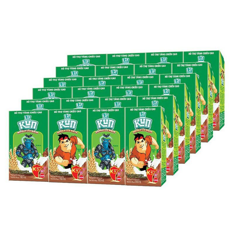 thùng sữa kun sô cô la lúa mạch 48 hộp×110ml