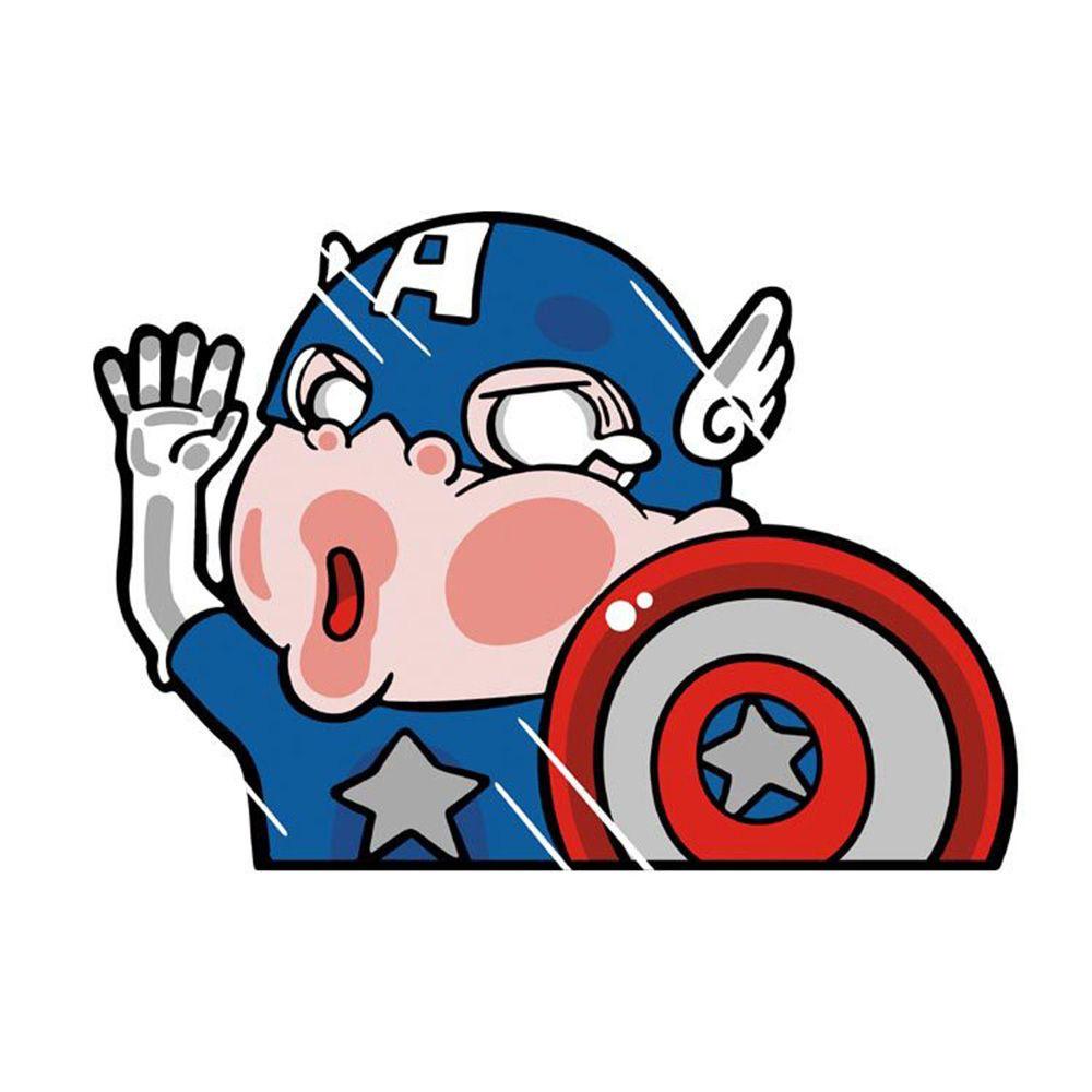 Đề Can Dán Trang Trí Xe Hơi In Hình Nhân Vật Hoạt Hình Vô Diện / Captain America / Stitch / Người Nhện Thời Trang