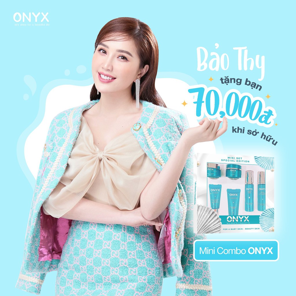 Bộ sản phẩm mini mỹ phẩm ONYX Bảo Thy dành cho mọi loại da