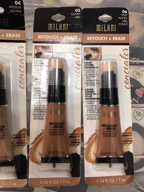 Che khuyết điểm MILANI Retouch + Erase Light-Lifting Concealer