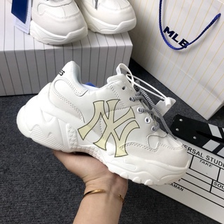 Giầy mlb ny vàng , giầy thể thao nam nữ độn đế tăng chiều cao full size
