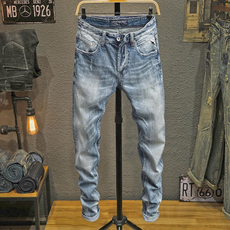 Quần Jeans Dài Rách Gối Thời Trang Dành Cho Nam