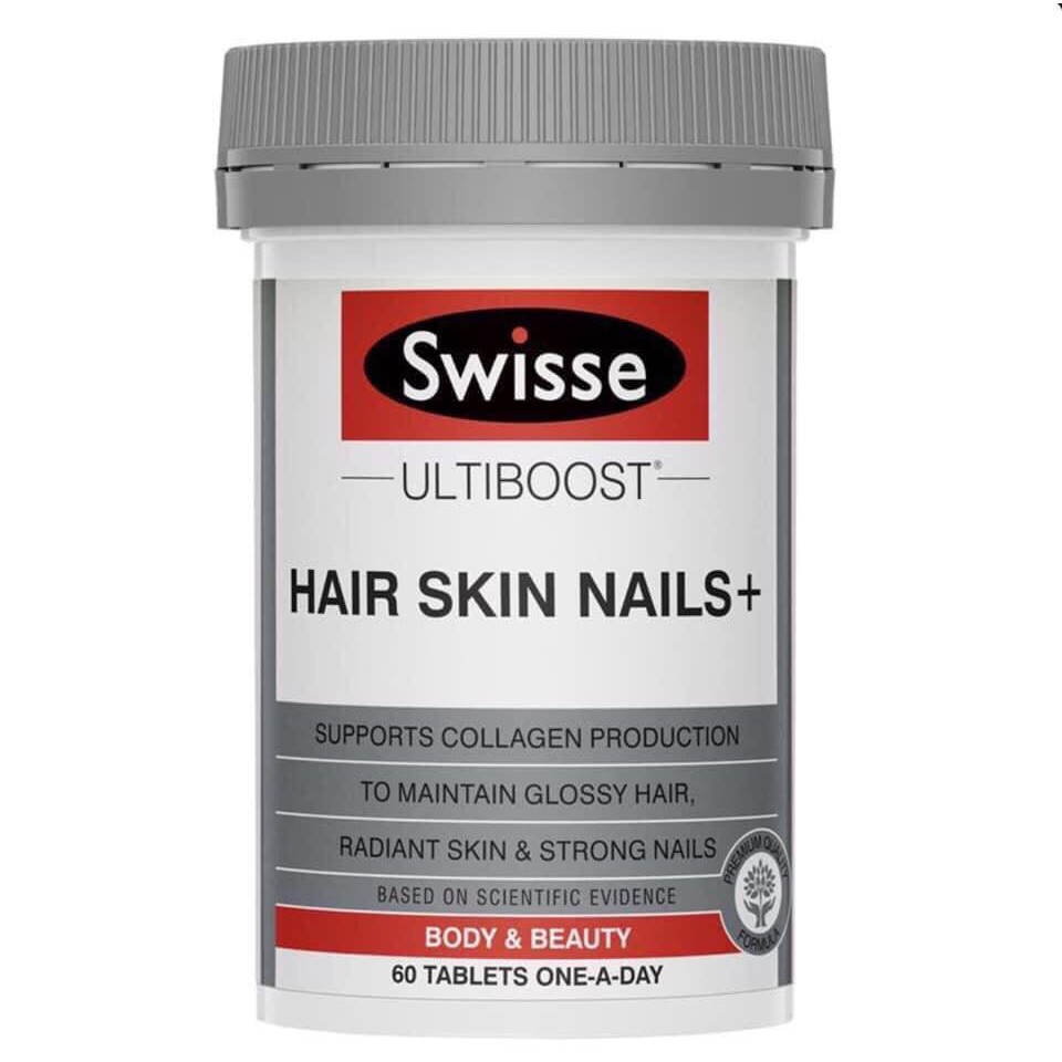 Viên uống Swisse Hair Skin Nails 60 viên đẹp da móng tóc