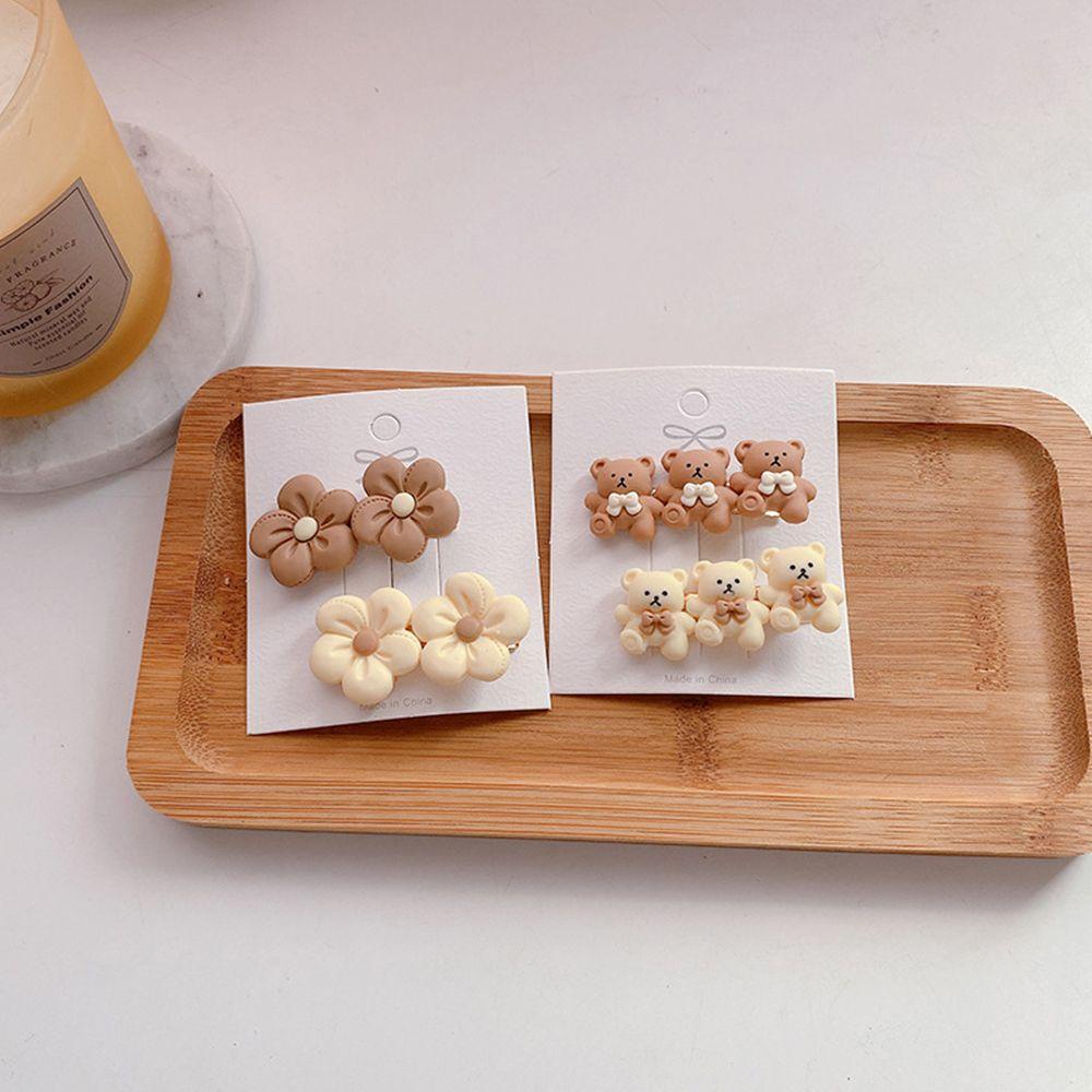 CACTU 2 Pcs Hair Accessories Hair Clips Girls Bear Hairpins Heart Star Cute Headwear Children Hairband