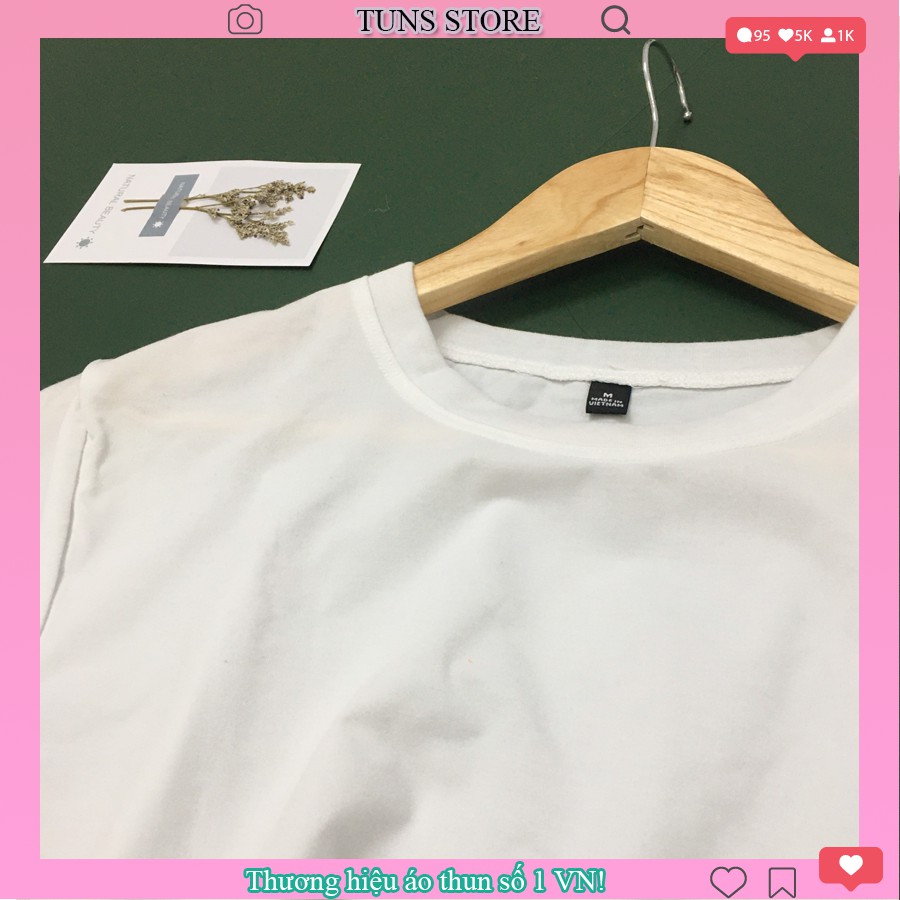 Áo Thun Trơn Nam Nữ Basic Tee Ngắn Tay Vải Cotton Thoáng Mát - TUNS STORE | BigBuy360 - bigbuy360.vn