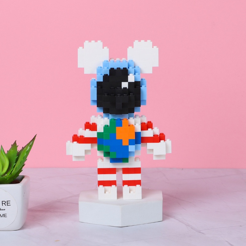 ĐỒ CHƠI LẮP RAP Gấu Bearbrick 15cm nano 3d nanoblock xếp hình cỡ mini