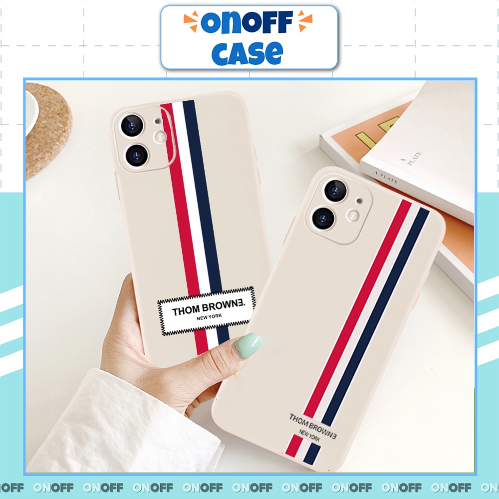 Ốp Lưng Iphone Hình Tho.m B.rowne Trắng, Cạnh Vuông, BVC IP6/6s/7/8/7plus/8plus/x/xsmax/12/prm/ip13/promax- Onoff