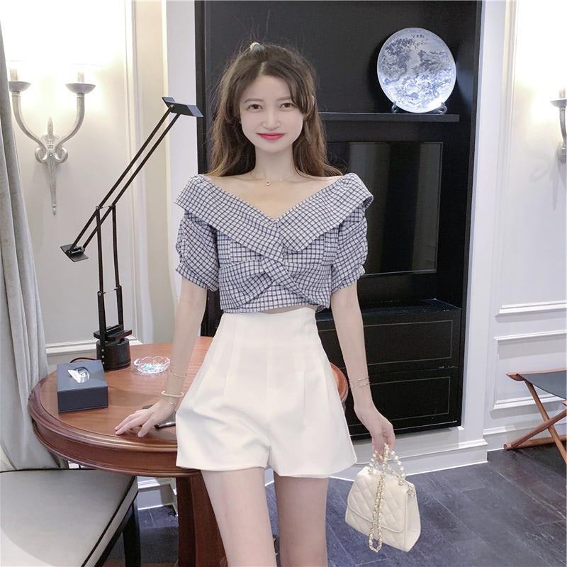 Quần short nữ phồng TACTA cạp chun, Quần đùi cạp cao - CV0044 | steven.factory