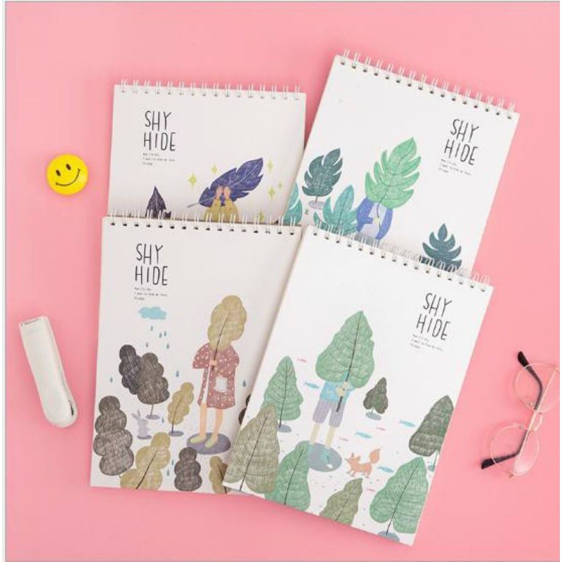 Sổ vẽ, sổ sketchbook A4 lò xo bìa siêu cute