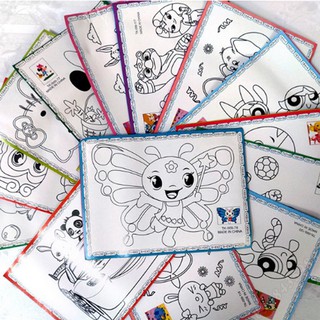 Combo 10 Bộ Tranh Tô Màu Nước Cho Bé Học Vẽ